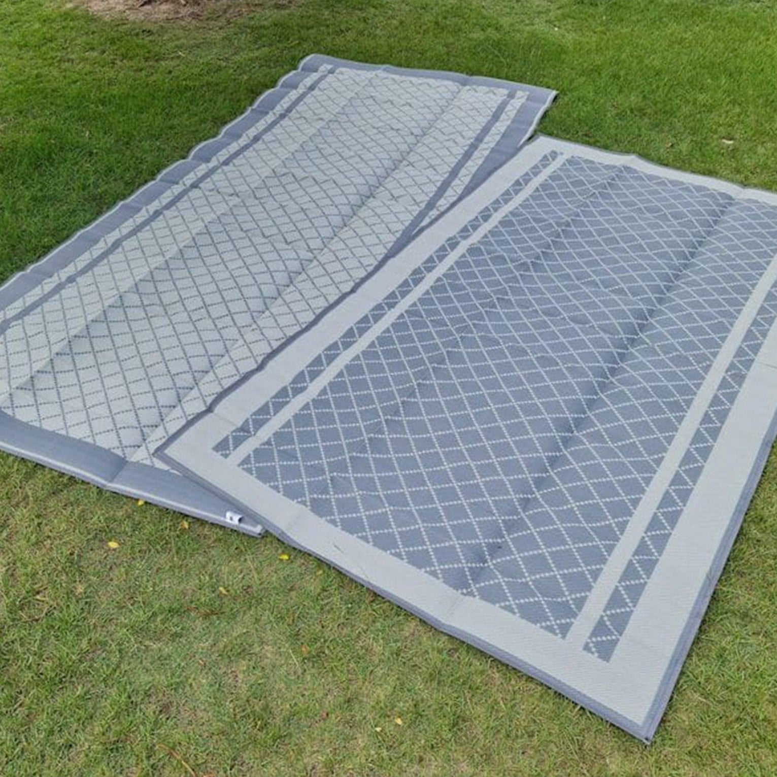 Annexe Mat - Crisscross Full Plus Grey/Dark Grey - Aussie Traveller