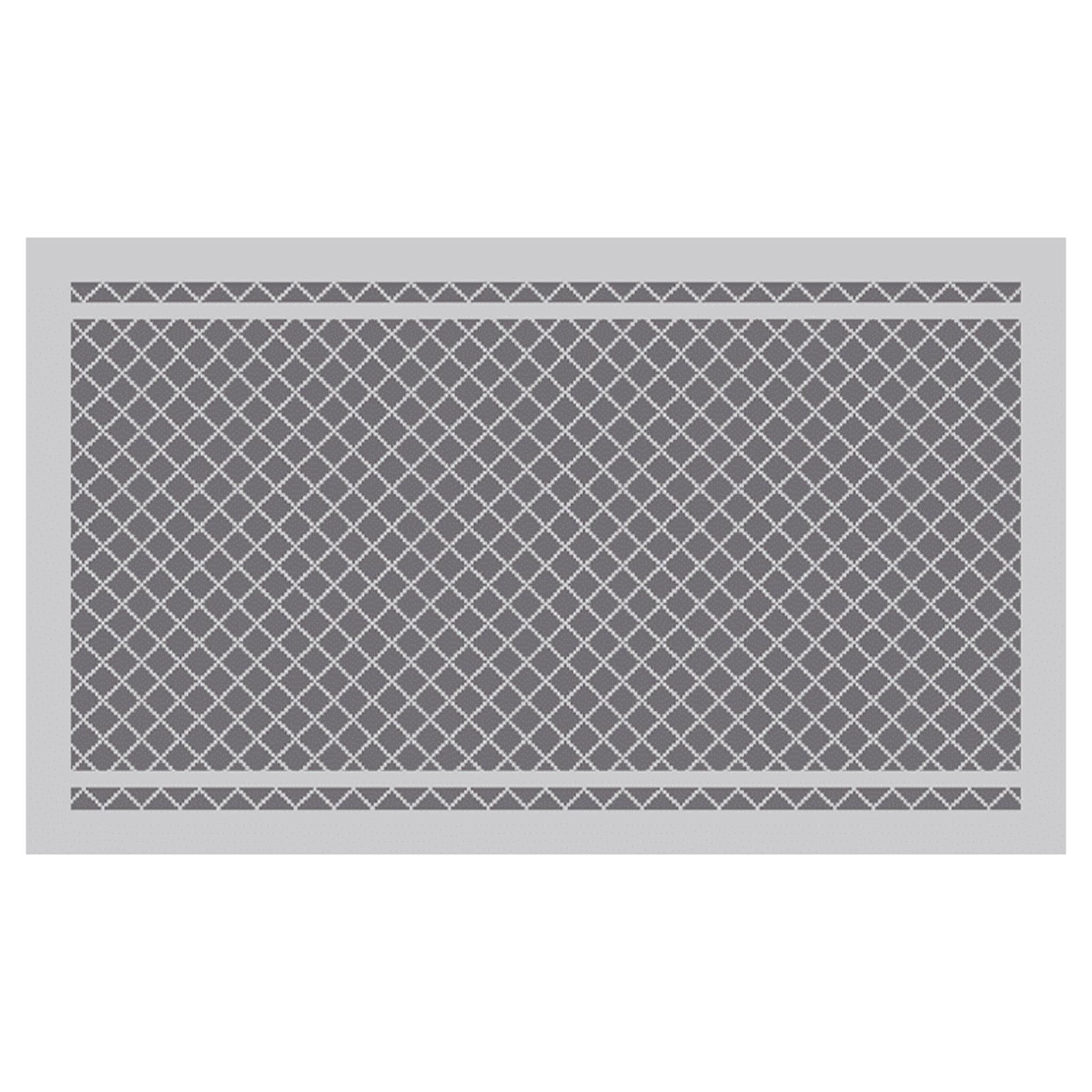 Annexe Mat - Crisscross Full Plus Grey/Dark Grey - Aussie Traveller