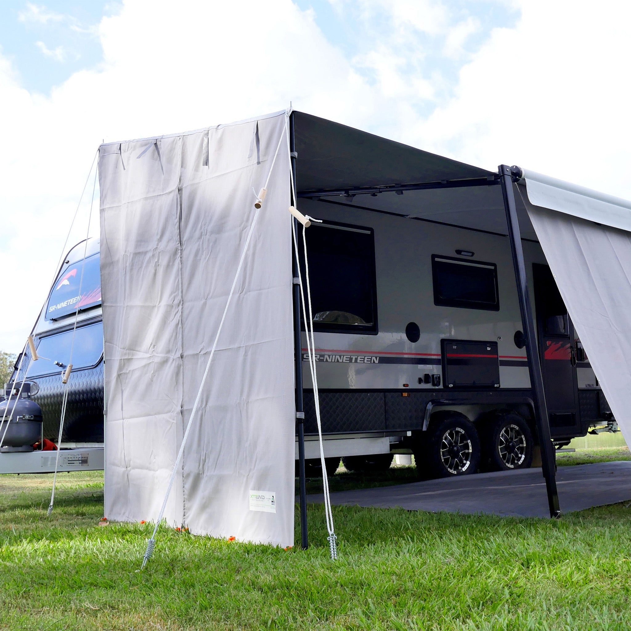 Mini BBQ Porch Canopy & Shade Wall