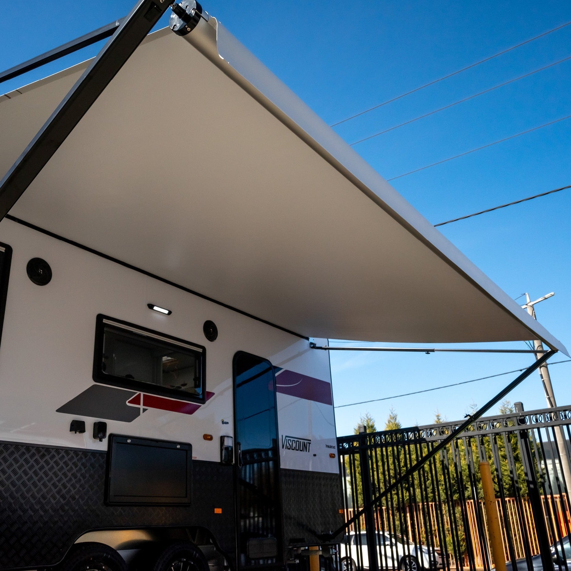 Sunburst Classic Awning - Charcoal - Aussie Traveller
