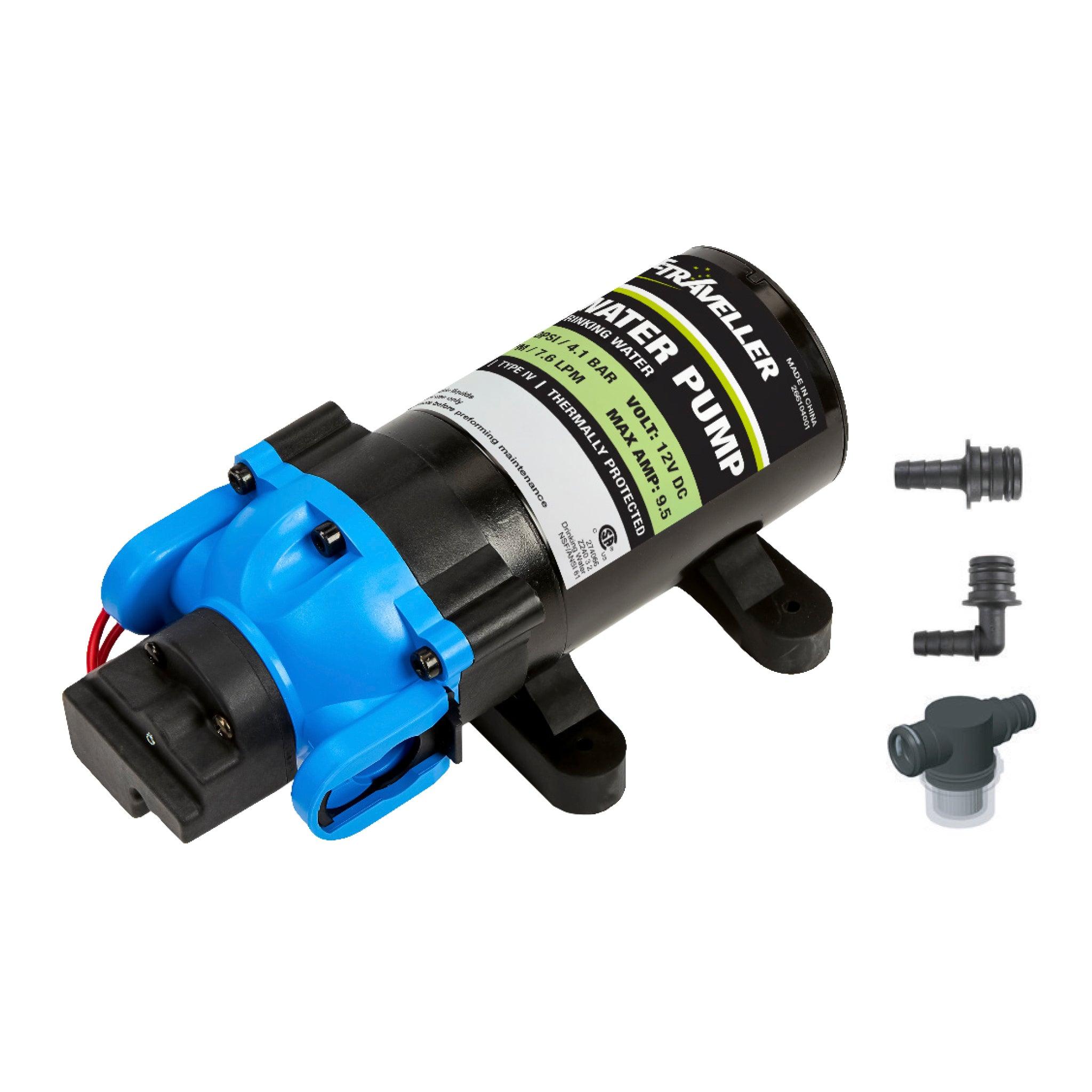 Aussie Traveller 12V RV Water Pump - 7.6LPM - Aussie Traveller
