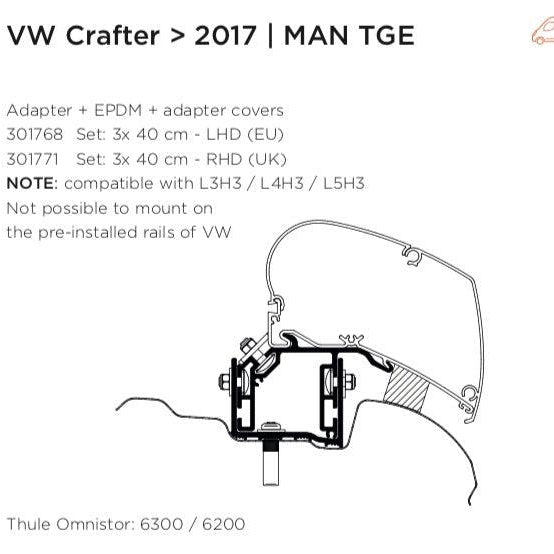 Thule Adaptor Awning Bracket VW Crafter - Aussie Traveller