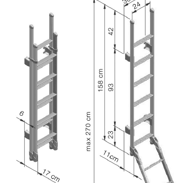 Thule Deluxe 11 Step Double Ladder - Aussie Traveller