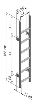 Thule Deluxe 6 Step Single Ladder - Aussie Traveller