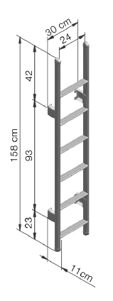 Thule Deluxe 6 Step Single Ladder - Aussie Traveller