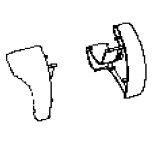 Thule LH + RH Lead Rail End Cap suit 6002