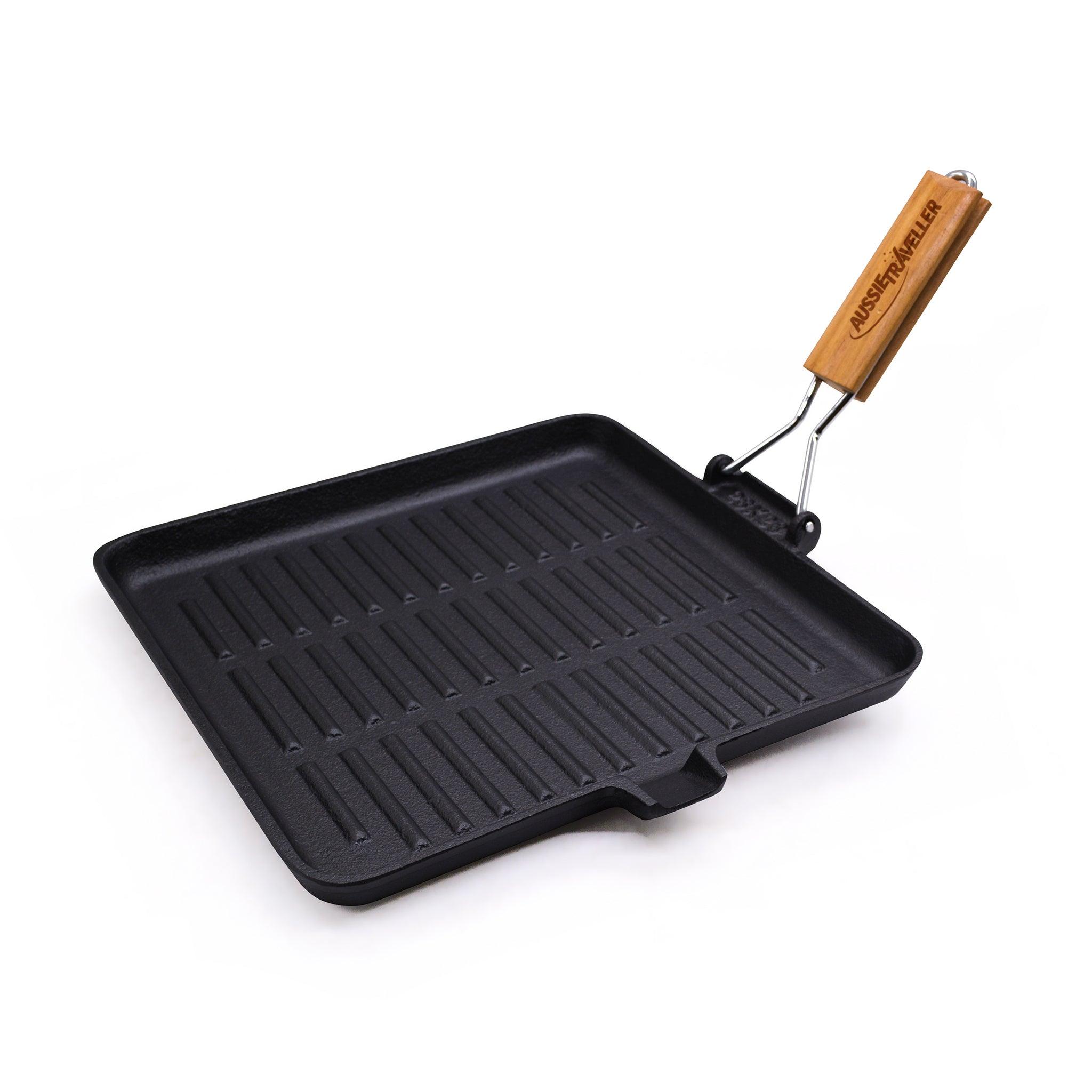 Cast Iron Square Frypan - 24cm - Aussie Traveller