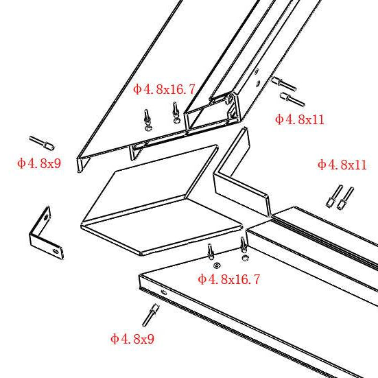 Pop Top Roof Surround Bottom Joint SS Bracket - Aussie Traveller