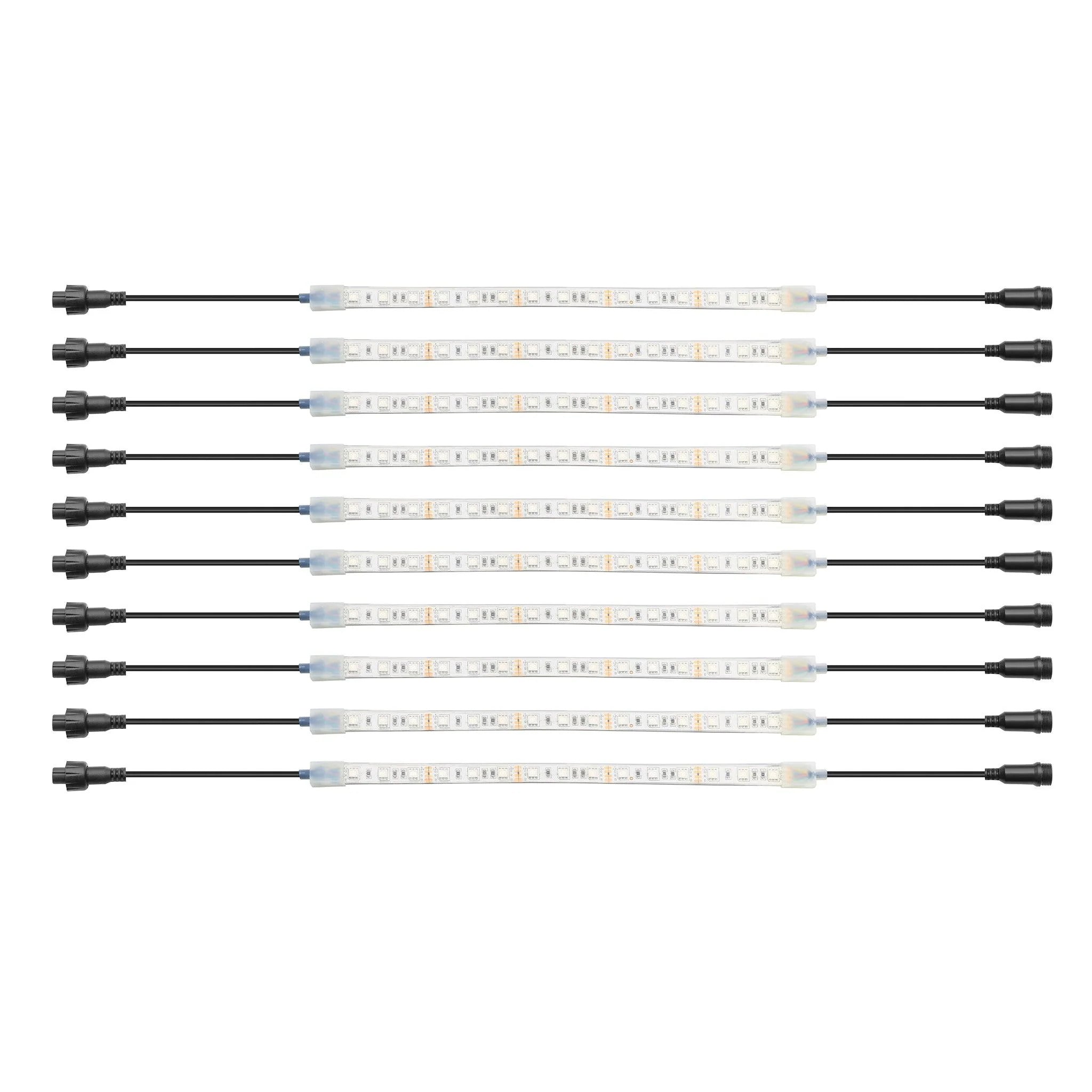 A set of LED lights displayed on a white background, part of a 10 Bar LED Strip Light Kit.