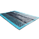 Annexe Mat - Crisscross Plain Centre Teal/Black - Aussie Traveller