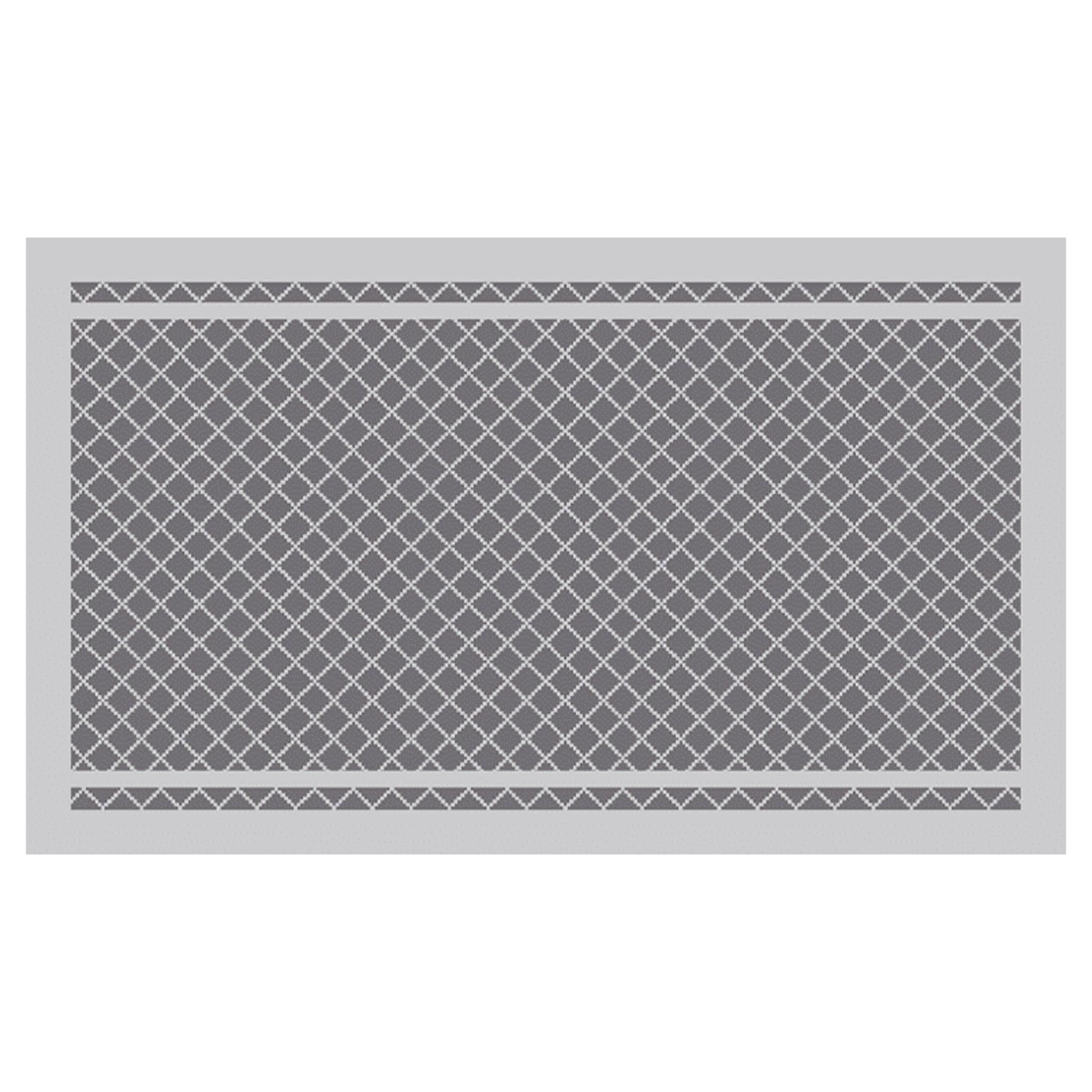 Annexe Mat - Crisscross Full Plus Grey/Dark Grey - Aussie Traveller