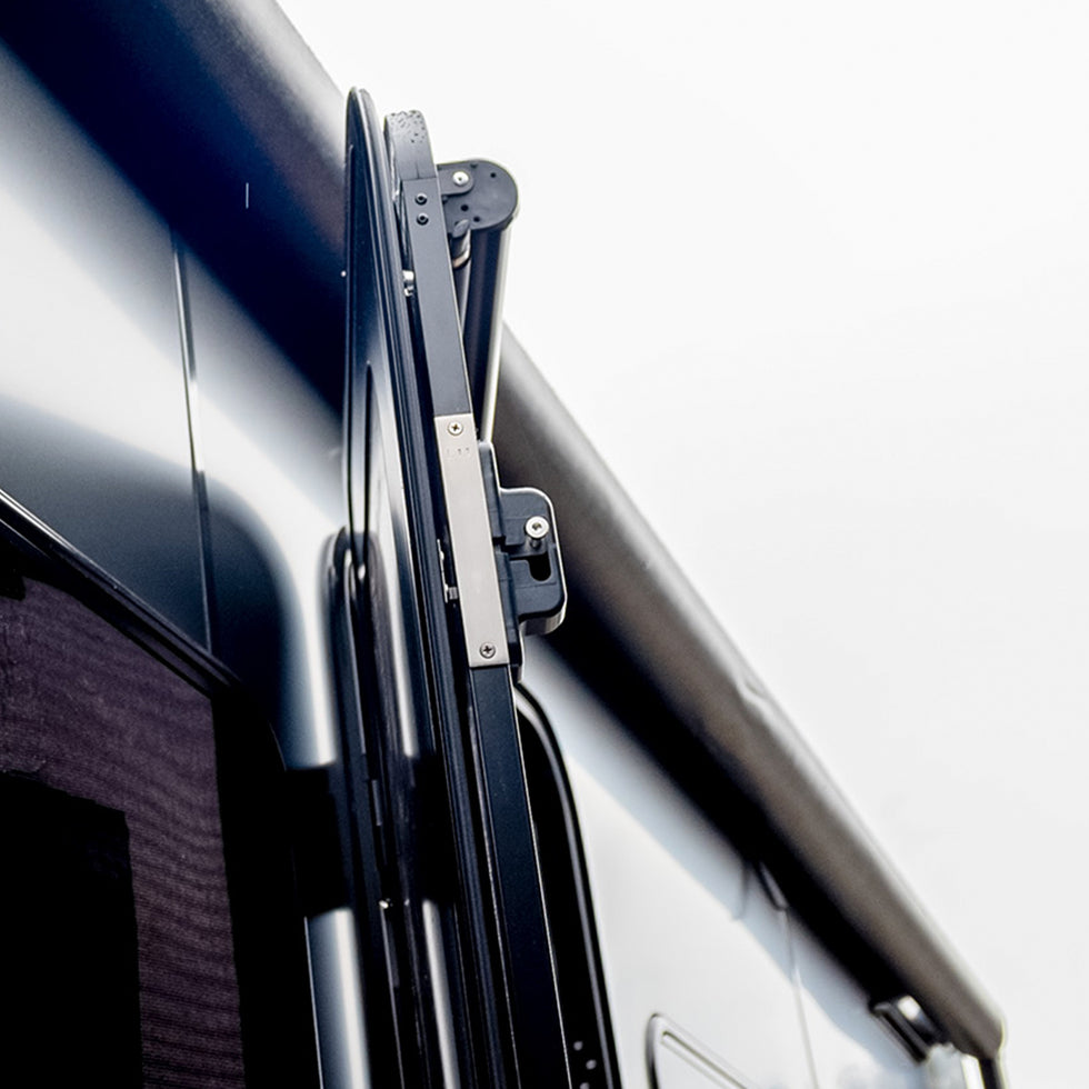 DC Caravan Door with Pleated Blind - Left Hand Hinge