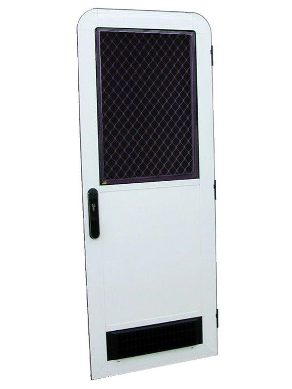 Caravan Door Flat Acrylic Window - Right Hand Hinged - Aussie Traveller
