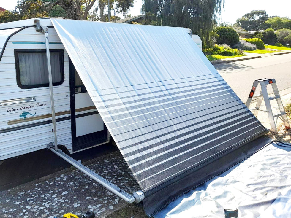 Custom Replacement Vinyls for Caravan Awnings | Aussie Traveller