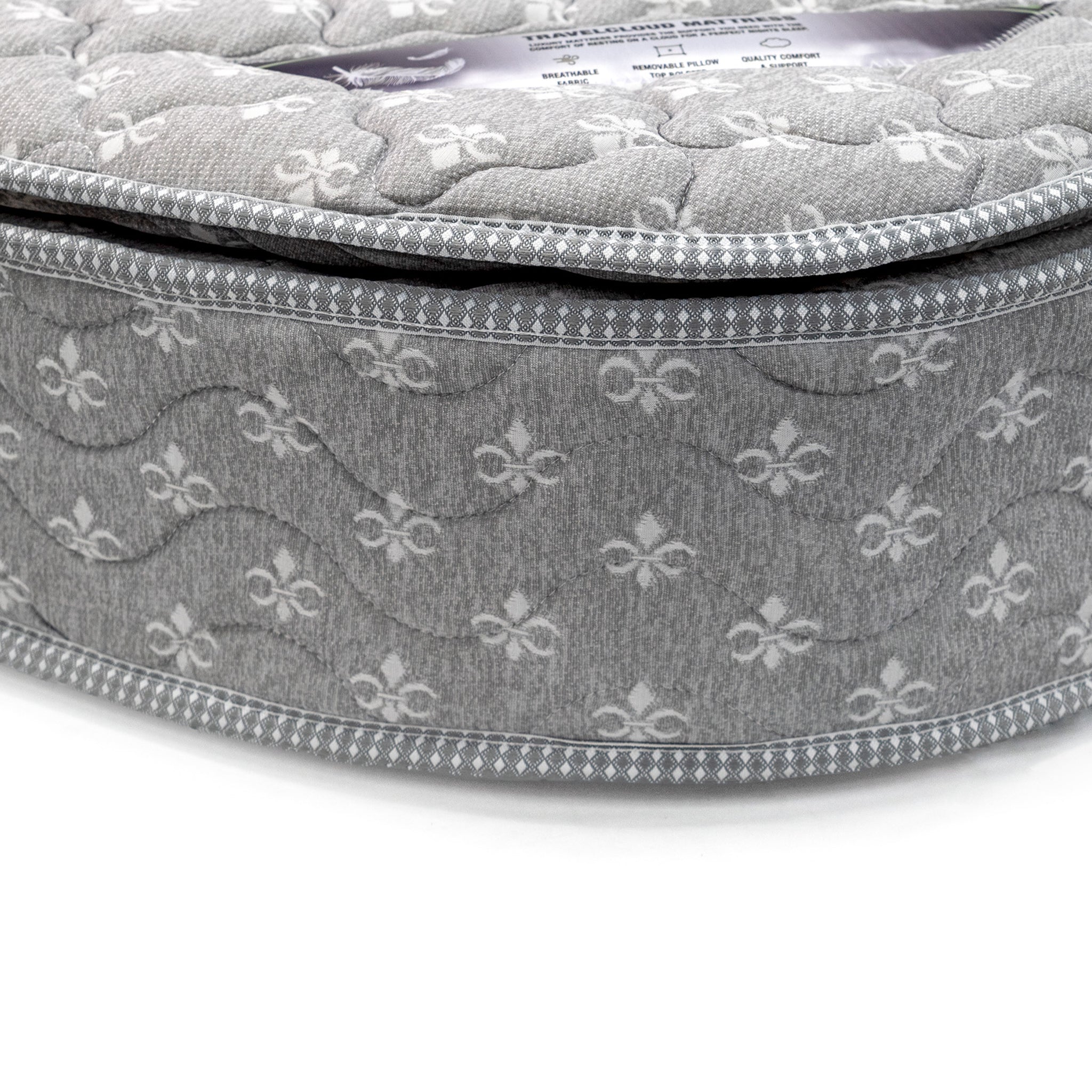 TravelCloud RV Queen Mattress - Pillow Top, No Bolster