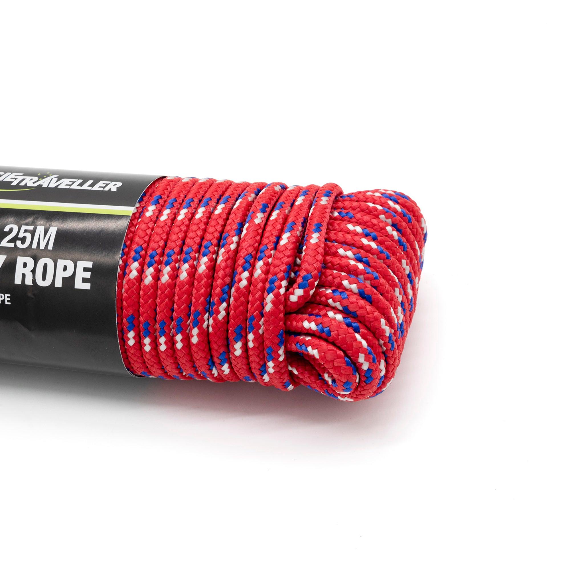 Utility Rope 6mm x 25m - Red | Aussie Traveller