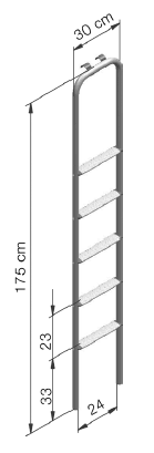 Thule 5 Step Single Ladder - Aussie Traveller