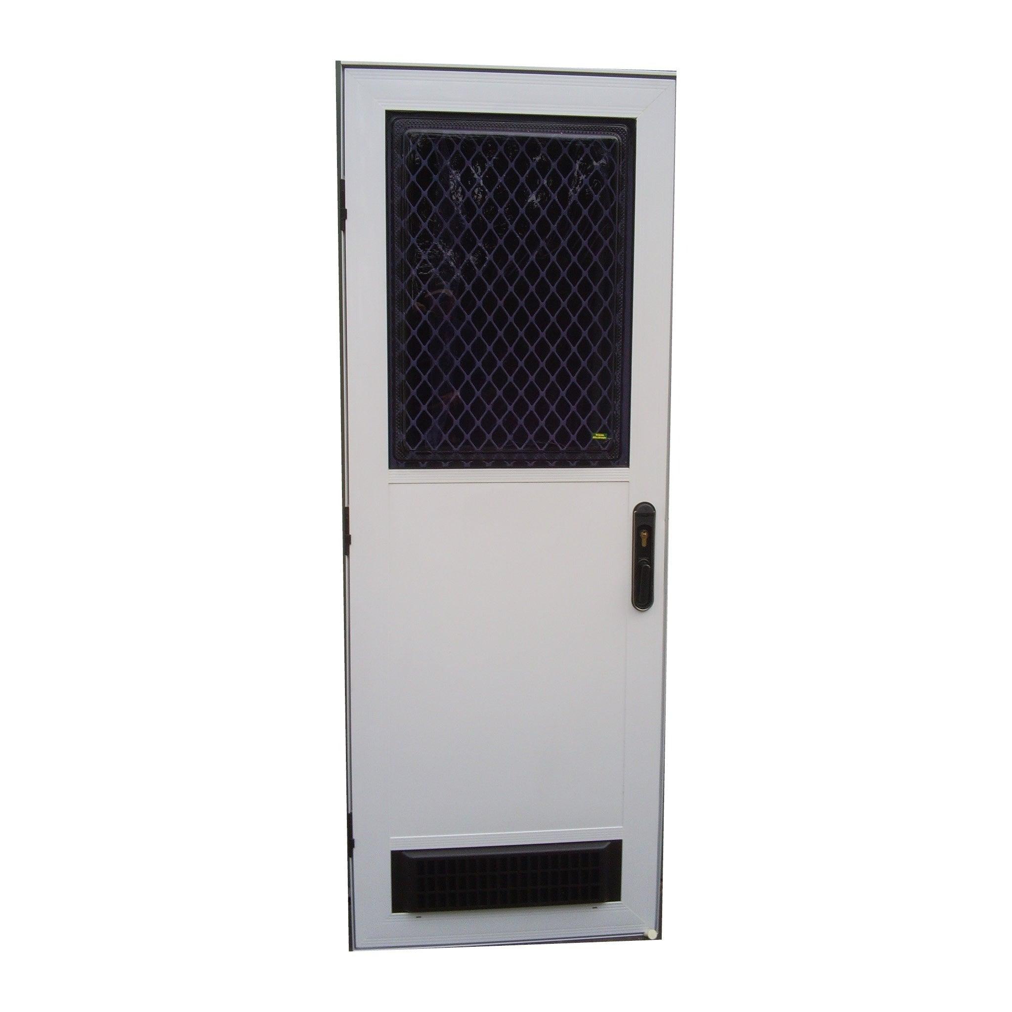 Caravan Door Flat Acrylic Window - Left Hand Hinged - Aussie Traveller