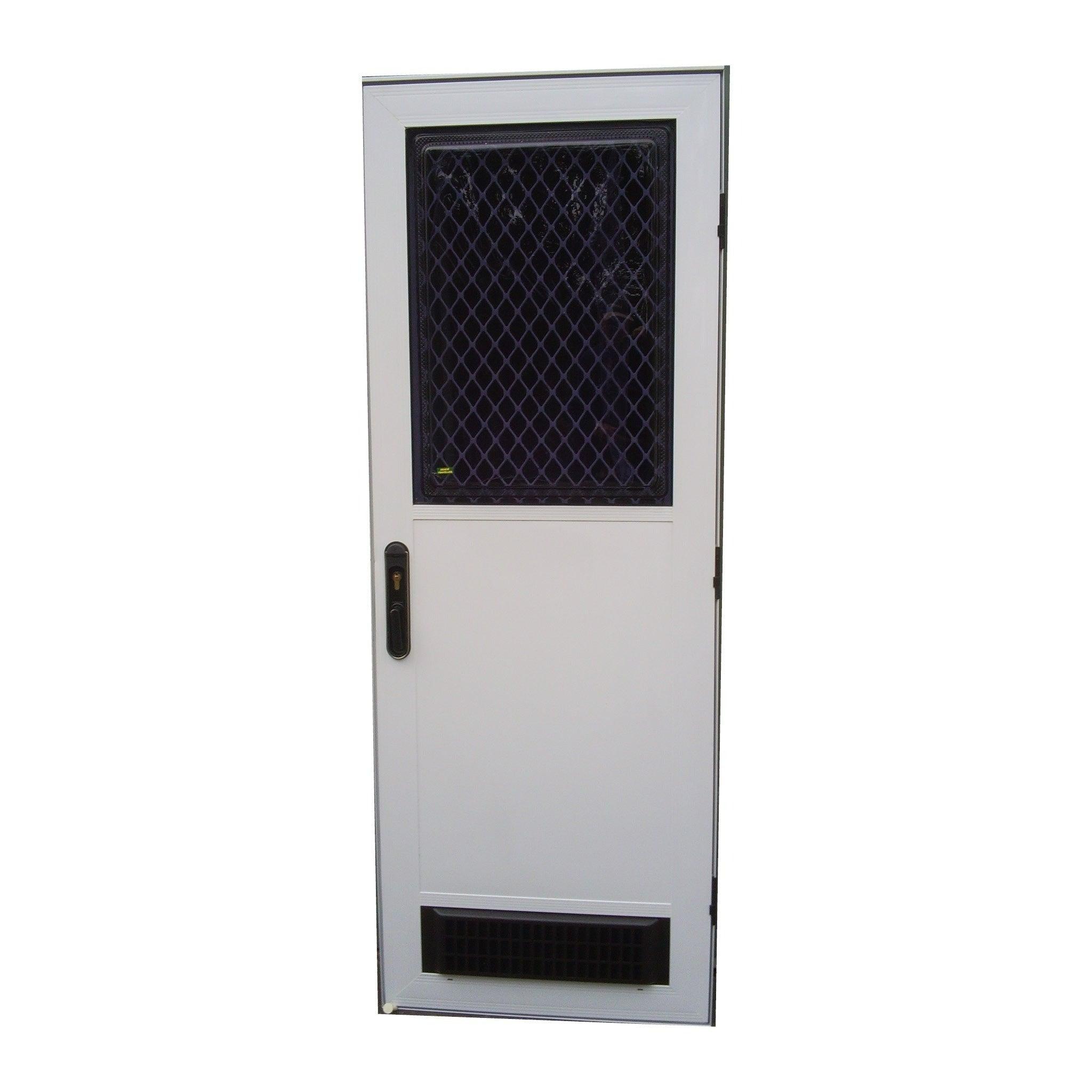 Caravan Door Flat Acrylic Window - Right Hand Hinged - Aussie Traveller