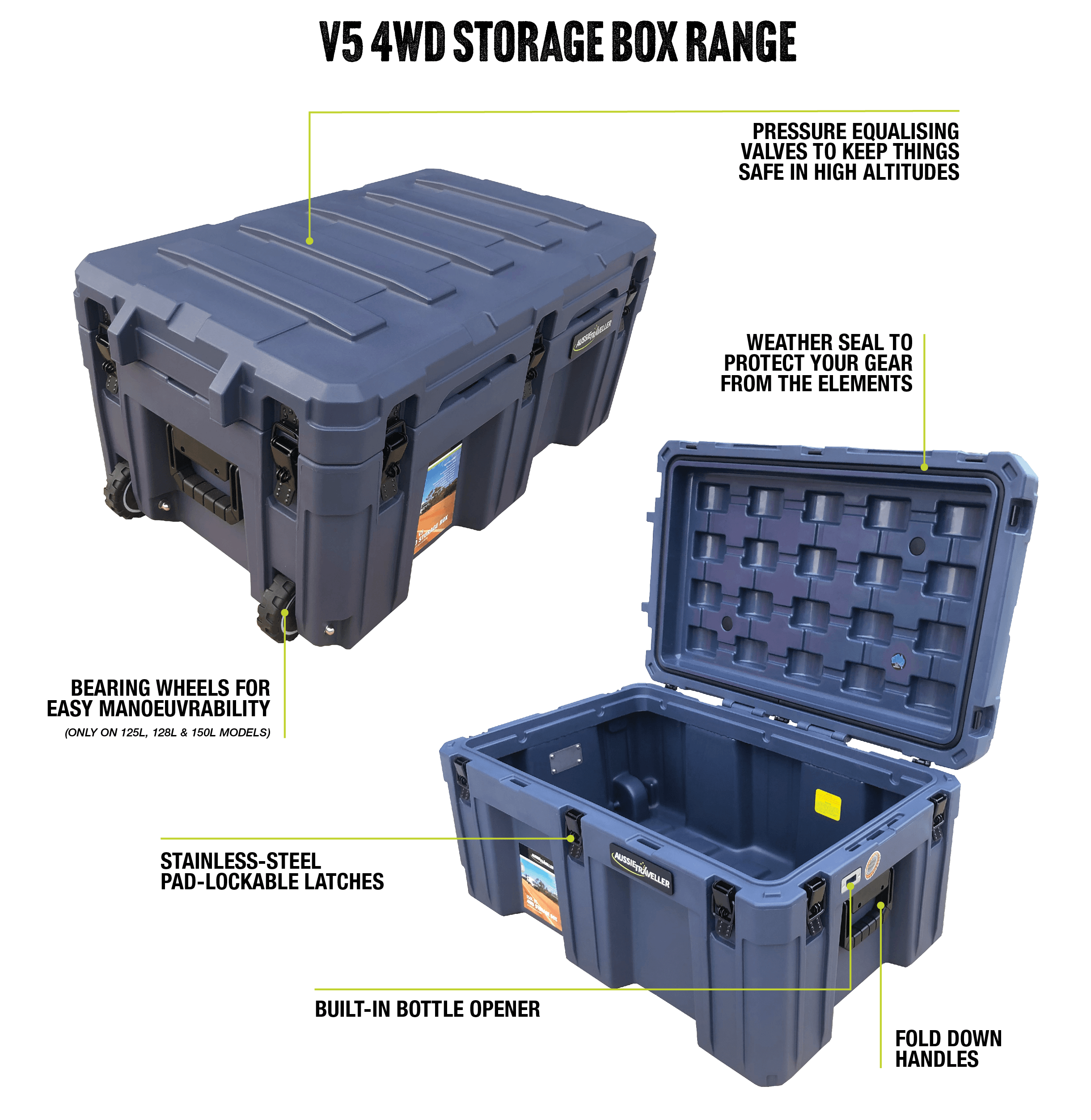 4WD Low Profile Storage Box V5 83L @ A$149.99